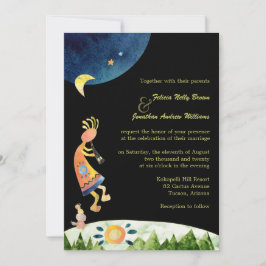 Whimsical Kokopelli Southwest Wedding Einladung