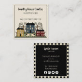 Whimsical Kraft Quadratische Visitenkarte (Vorne/Hinten)