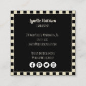 Whimsical Kraft Quadratische Visitenkarte (Rückseite)