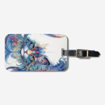 Whimsical, künstlerisch Psychedelic Cat Luggage Ta