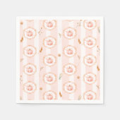 Whimsical Kürbis Herbst Blumen Baby Shower Serviette (Vorderseite)