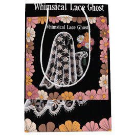 Whimsical Lace Ghost Illustration mit floral Mittlere Geschenktüte