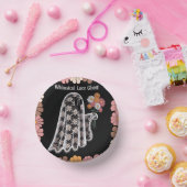 Whimsical Lace Ghost Illustration mit floral Pappteller (Party)