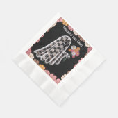 Whimsical Lace Ghost Illustration mit floral Serviette (Ecke)