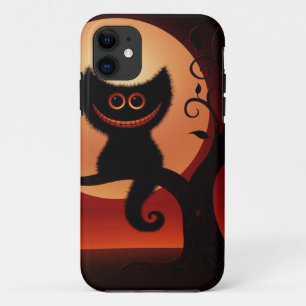 Whimsical lächelnd schwarze Katze Case-Mate iPhone Hülle