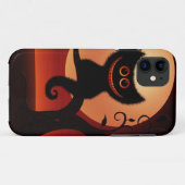 Whimsical lächelnd schwarze Katze Case-Mate iPhone Hülle (Rückseite (Horizontal))
