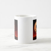 Whimsical lächelnd schwarze Katze Kaffeetasse (Mittel)