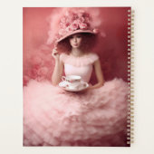 Whimsical Lady in Pink mit Teacup Planer (Rückseite)