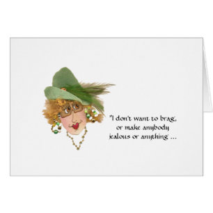Whimsical Lady passt Ohrringe in High School Card