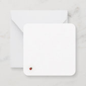 Whimsical Ladybug Delight Mitteilungskarte (Rückseite)