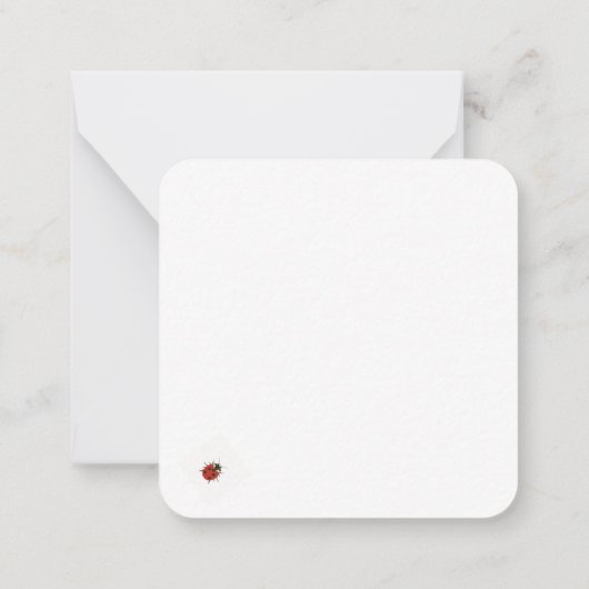 Whimsical Ladybug Delight Mitteilungskarte (Rückseite)