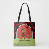 Whimsical Ladybug Garden "Lucky Charm" Wrap-Around Tasche (Vorderseite)