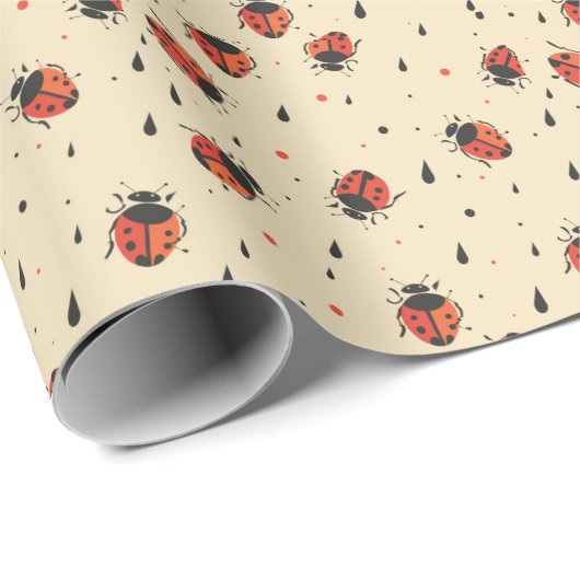 Whimsical Ladybug Geschenkpapier (Rolleneckpunkt)