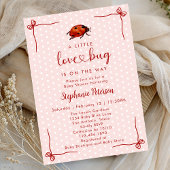 Whimsical Ladybug Little Love Bug Girl Baby Shower Einladung