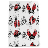 Whimsical Ladybug und Wirbel Mittlere Geschenktüte (Rückseite)