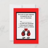 Whimsical Ladybug Wedding RSVP Card (Vorderseite)