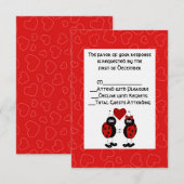 Whimsical Ladybug Wedding RSVP Card Karte (Vorne/Hinten)