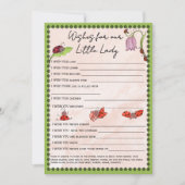 Whimsical Ladybug-Wünsche für unser kleines Fräule Einladung (Vorderseite)