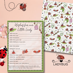 Whimsical Ladybug-Wünsche für unser kleines Fräule Einladung