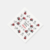 Whimsical Ladybugs Birthday Serviette (Ecke)