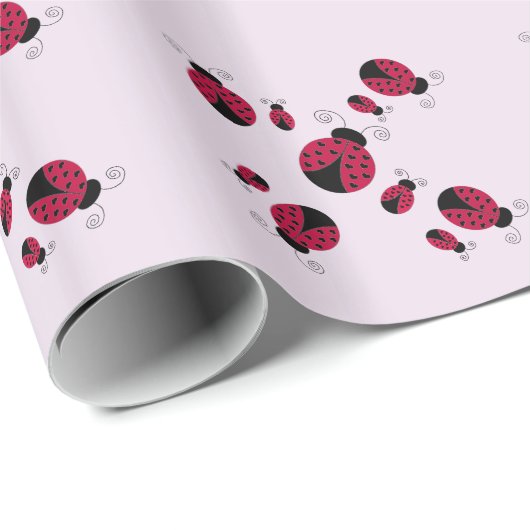 Whimsical Ladybugs Geschenkpapier (Rolleneckpunkt)