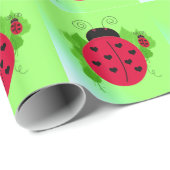 Whimsical Ladybugs Geschenkpapier (Rolleneckpunkt)