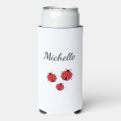 Whimsical Ladybugs Illustration Niedlich Personali Selters Dosenkühler (Seltzer Rückseite)