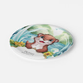 Whimsical Lake Otter Geburtstag Pappteller (Schrägansicht)