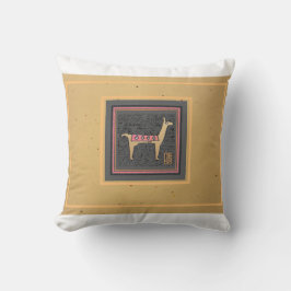 Whimsical Lama Design 16"x16" Kopfkissen Kissen