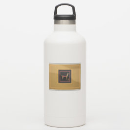 Whimsical Lama Vinyl Flasche Aufkleber