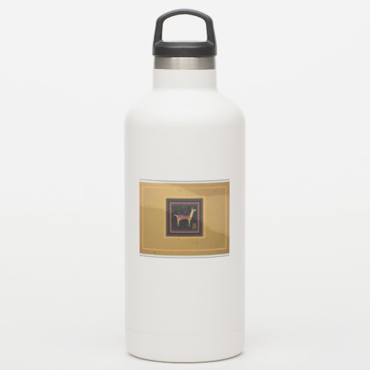 Whimsical Lama Vinyl Flasche Aufkleber (Wassserflasche)