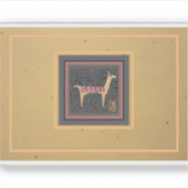 Whimsical Lama Vinyl Flasche Aufkleber (Vorderseite)