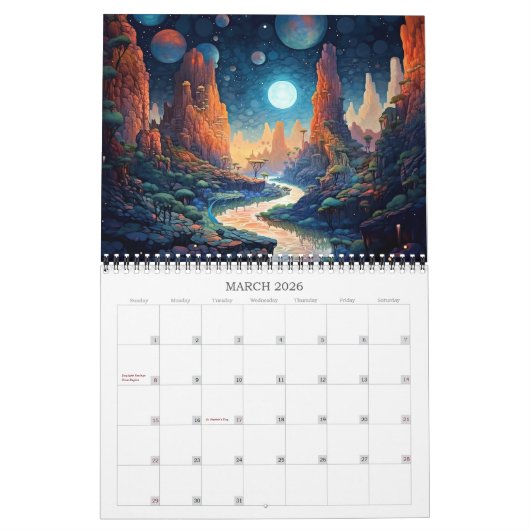 Whimsical Landscapes 2026 3 Kalender (Mär 2026)
