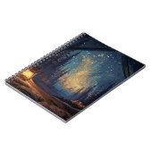 Whimsical Lantern Forest Sky Notebook Notizblock (Linke Seite)