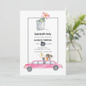 Whimsical Las Vegas Junggeselinnen-Abschied Einlad Einladung (Stehend Vorderseite)