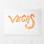 Whimsical Las Vegas Wedding Dreifach Gefaltete Einladung (Cover)