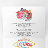 Whimsical Las Vegas Wedding Dreifach Gefaltete Einladung (Innen Erste Seite)