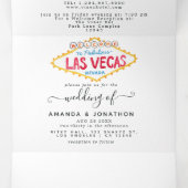 Whimsical Las Vegas Wedding Dreifach Gefaltete Einladung (Innenseite Mitte)