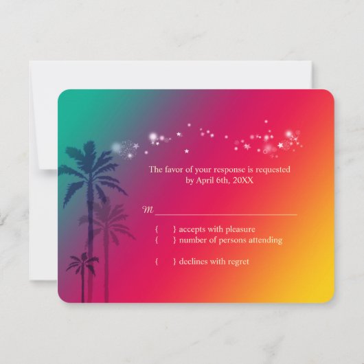 Whimsical Las Vegas Wedding RSVP (Rückseite)