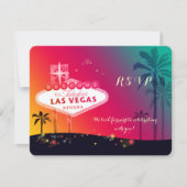 Whimsical Las Vegas Wedding RSVP (Vorderseite)