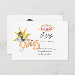 Whimsical Las Vegas Wedding RSVP Card