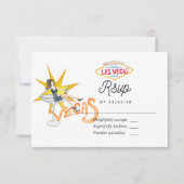 Whimsical Las Vegas Wedding RSVP Card Karte (Vorderseite)
