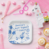 Whimsical Last Toast Coast Beach Bachelorette Pappteller (Party)