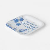 Whimsical Last Toast Coast Beach Bachelorette Pappteller (Gewinkelt)