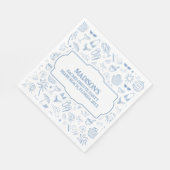 Whimsical Last Toast On The Coast Blue Serviette (Ecke)