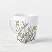 Whimsical Latte Tasse (Doodle - von Hand gezeichne (Linke Ecke)