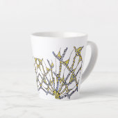 Whimsical Latte Tasse (Doodle - von Hand gezeichne (Rechte Ecke)