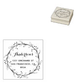 Whimsical Laurel Wreath Custom Rücksendeadresse Gummistempel (Stempel)