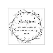 Whimsical Laurel Wreath Custom Rücksendeadresse Gummistempel (Prägung)