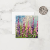 Whimsical Lavender Fields Mitteilungskarte (Vorderseite/Rückseite Beispiel)